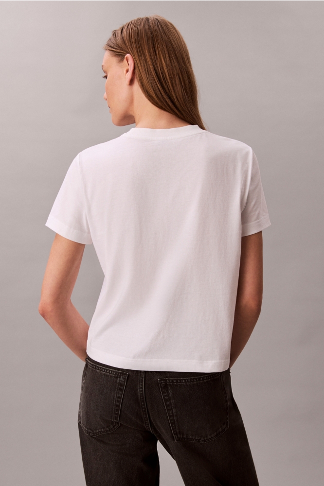 Calvin Klein witte dames t-shirt | Model achteraanzicht