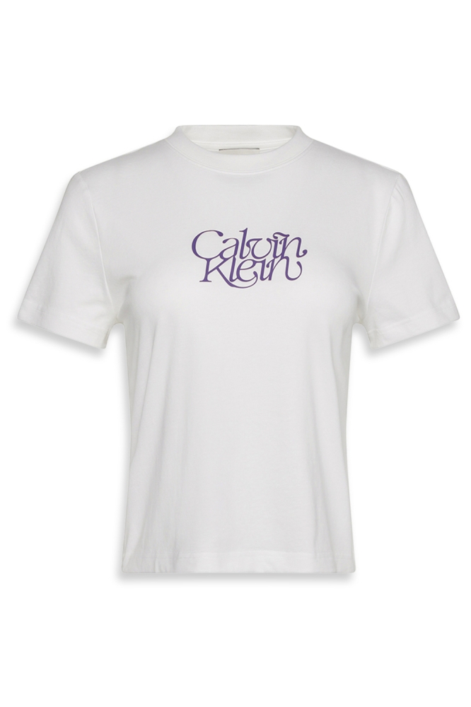 Calvin Klein witte dames t-shirt | Vooraanzicht