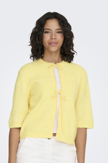 Only onlsimoni 2/4 bow cardigan knt noos Geel