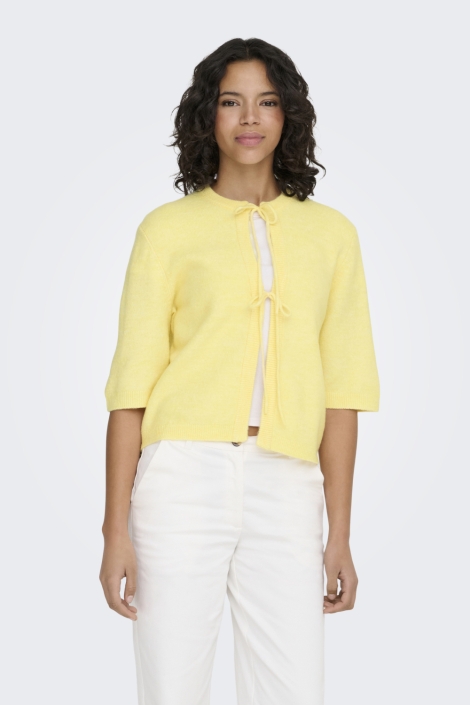 Only gele dames vest | Model vooraanzicht