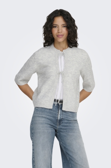 Only ONLSIMONI 2/4 BOW CARDIGAN KNT NOOS 15368990 LIGHT GREY MELANGE