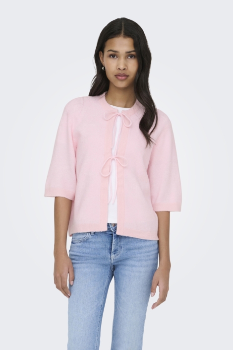 Only roze dames vest | Model vooraanzicht