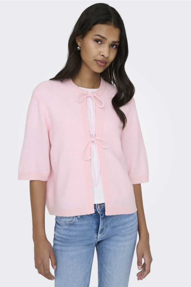 Only roze dames vest | Model vooraanzicht