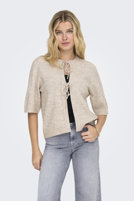 Only beige dames vest | Model vooraanzicht