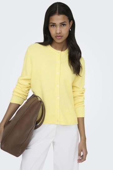 Only ONLSIMONI L/S O-NECK CARDIGAN KNT N 15368980 MELLOW YELLOW/MELANGE
