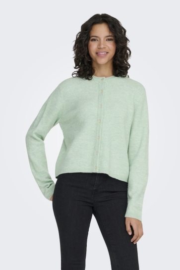 Only onlsimoni l/s o-neck cardigan knt n Groen