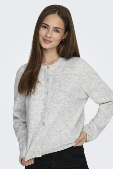 Only onlsimoni l/s o-neck cardigan knt n Grijs