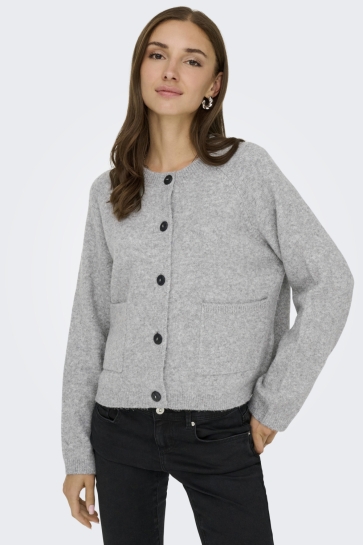 Only ONLPIEMONTE L/S CARDIGAN KNT NOOS 15344118 Light Grey Melange