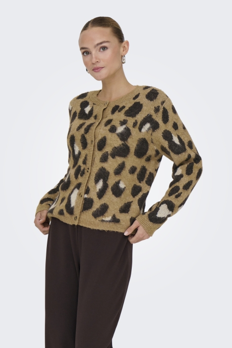 Jacqueline de Yong bruine dames vest | Model vooraanzicht