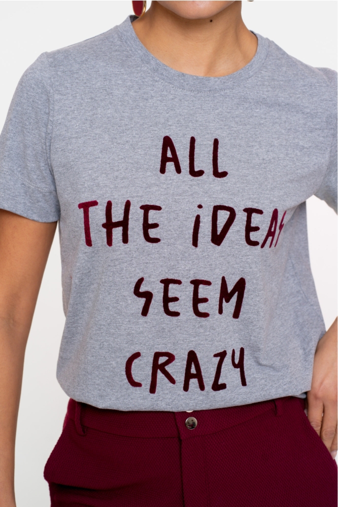 Geisha grijze dames t-shirt | Close up