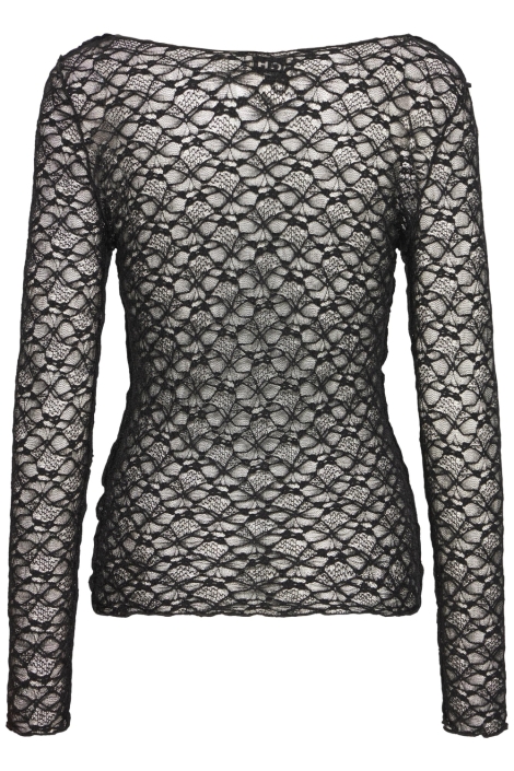 Ichi zwarte dames t-shirt | Achteraanzicht