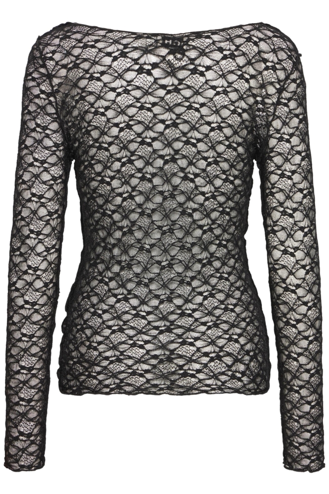 Ichi zwarte dames t-shirt | Achteraanzicht