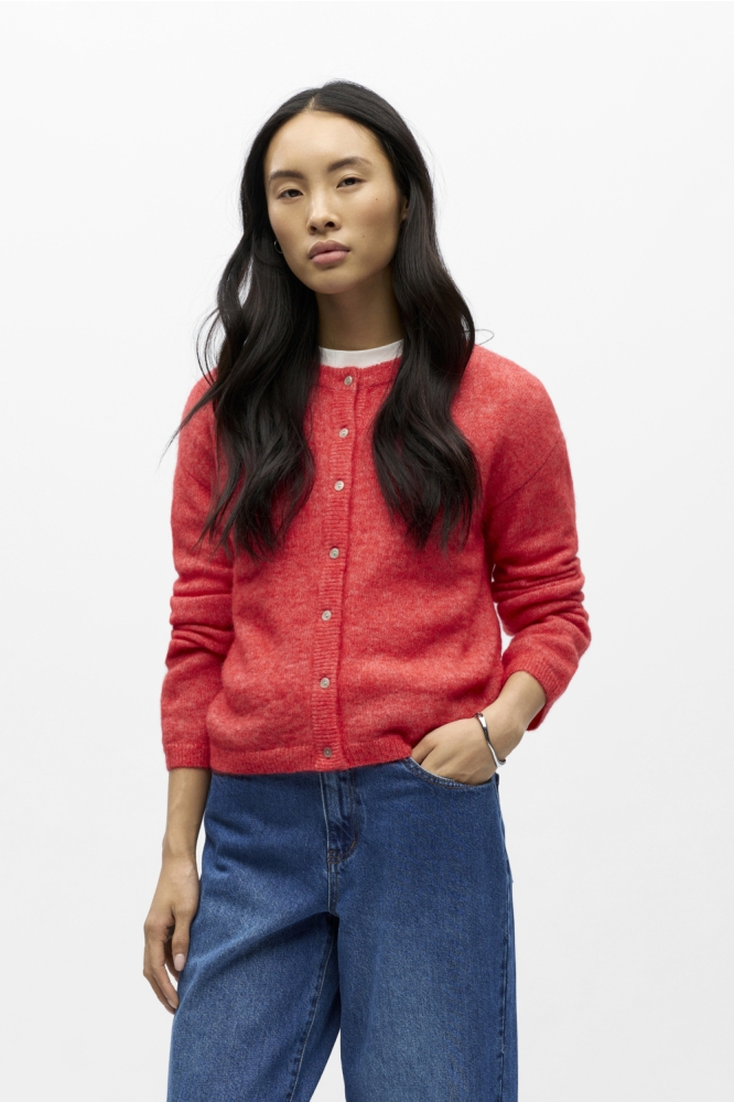 Object rode dames vest | Model vooraanzicht