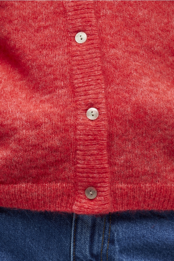 Object rode dames vest | Close up