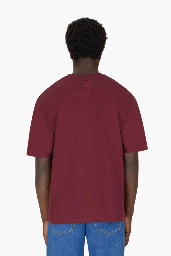 Cruyff bordeaux heren t-shirt | Model achteraanzicht