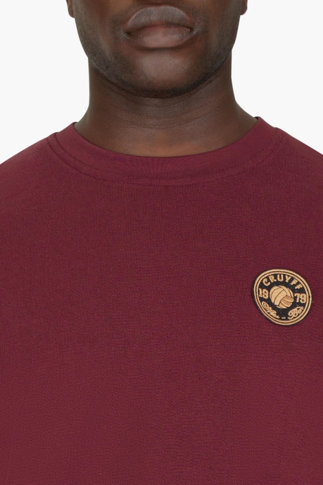 Cruyff bordeaux heren t-shirt | Close up