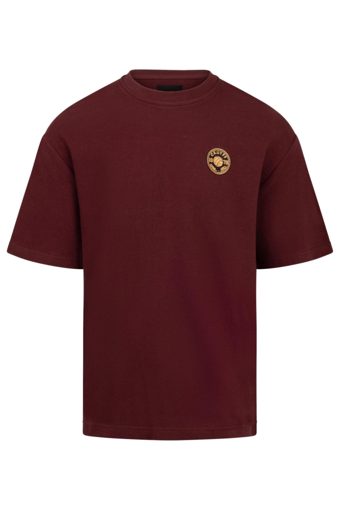 Cruyff bordeaux heren t-shirt | Vooraanzicht