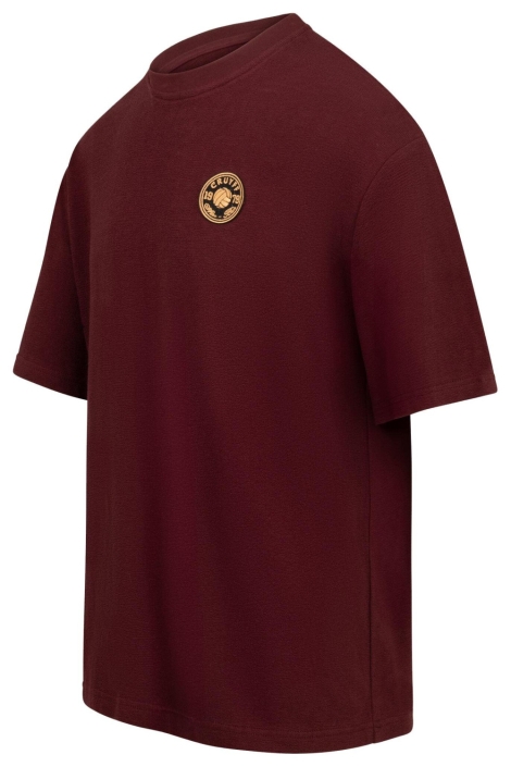 Cruyff bordeaux heren t-shirt | Zijaanzicht
