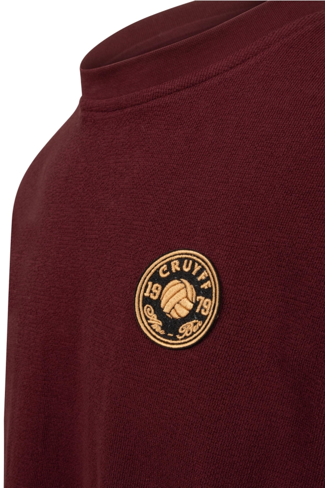 Cruyff bordeaux heren t-shirt | Close up