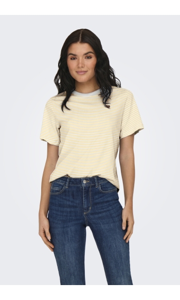 JDYPISA S/S PRINT TOP JRS NOOS 15298612 Cloud Dancer/DOUBLE CRE