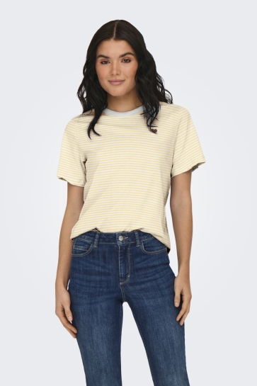 Jacqueline de Yong jdypisa s/s print top jrs noos Geel