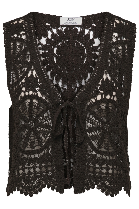 Jacqueline de Yong bruine dames vest | Vooraanzicht