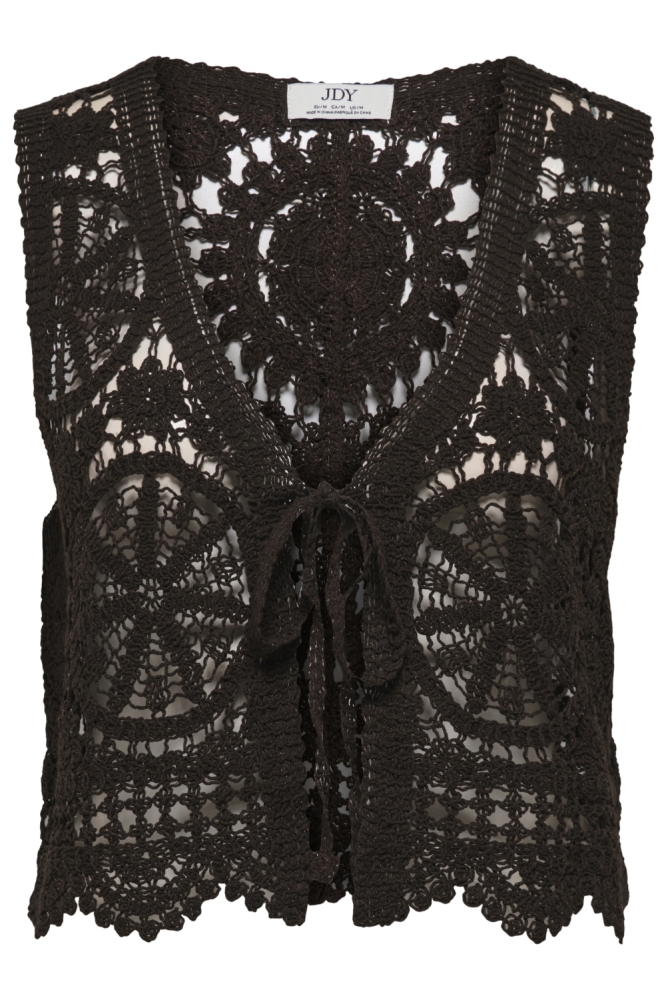 Jacqueline de Yong bruine dames vest | Vooraanzicht