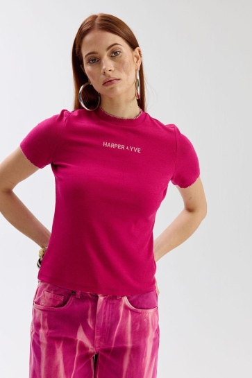 Harper & Yve T-shirt CAMMY SS SS6P408 625 Sangria