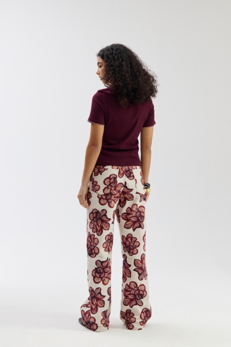 Harper & Yve bordeaux dames t-shirt |