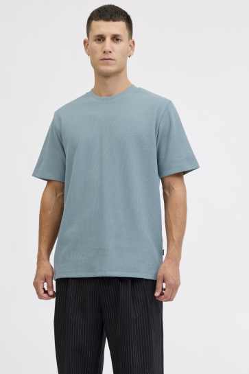 Jack & Jones JPRBLALEO SS STRUCTURE TEE STYD AW2 12294823 GOBLIN BLUE