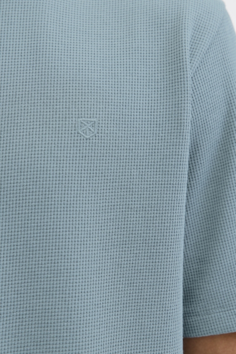 Jack & Jones blauwe heren t-shirt | Close up