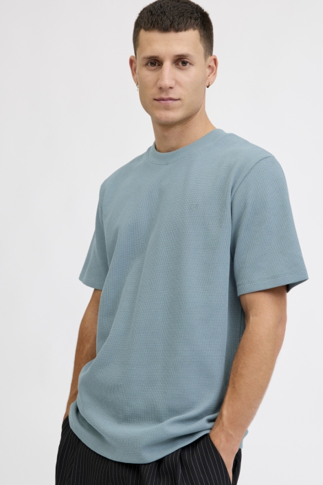 Jack & Jones blauwe heren t-shirt | Model vooraanzicht
