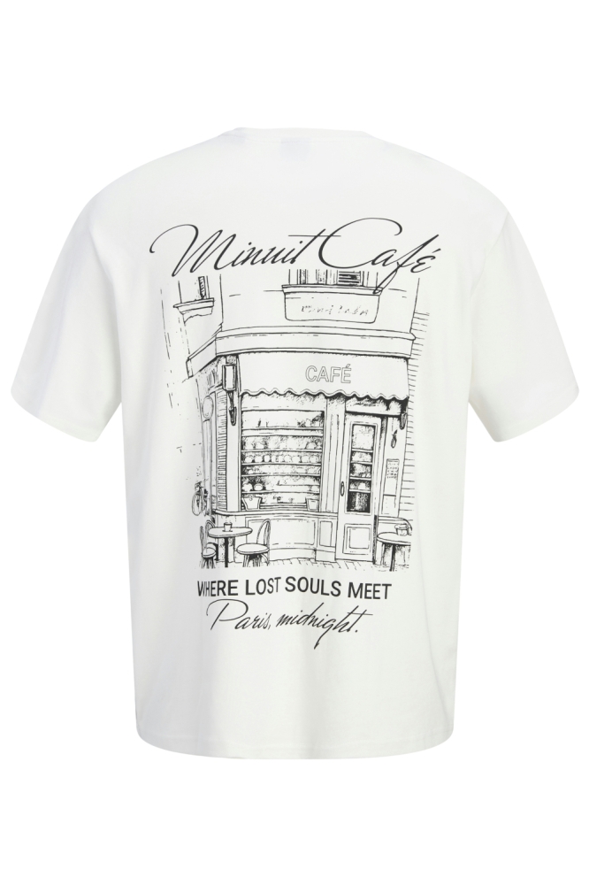 Jack & Jones witte heren t-shirt | Achteraanzicht