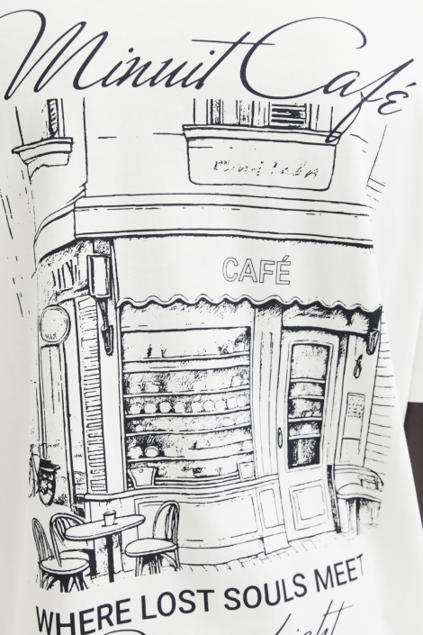 Jack & Jones witte heren t-shirt | Close up