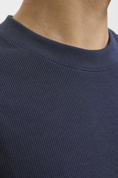 Jack & Jones blauwe heren t-shirt | Close up