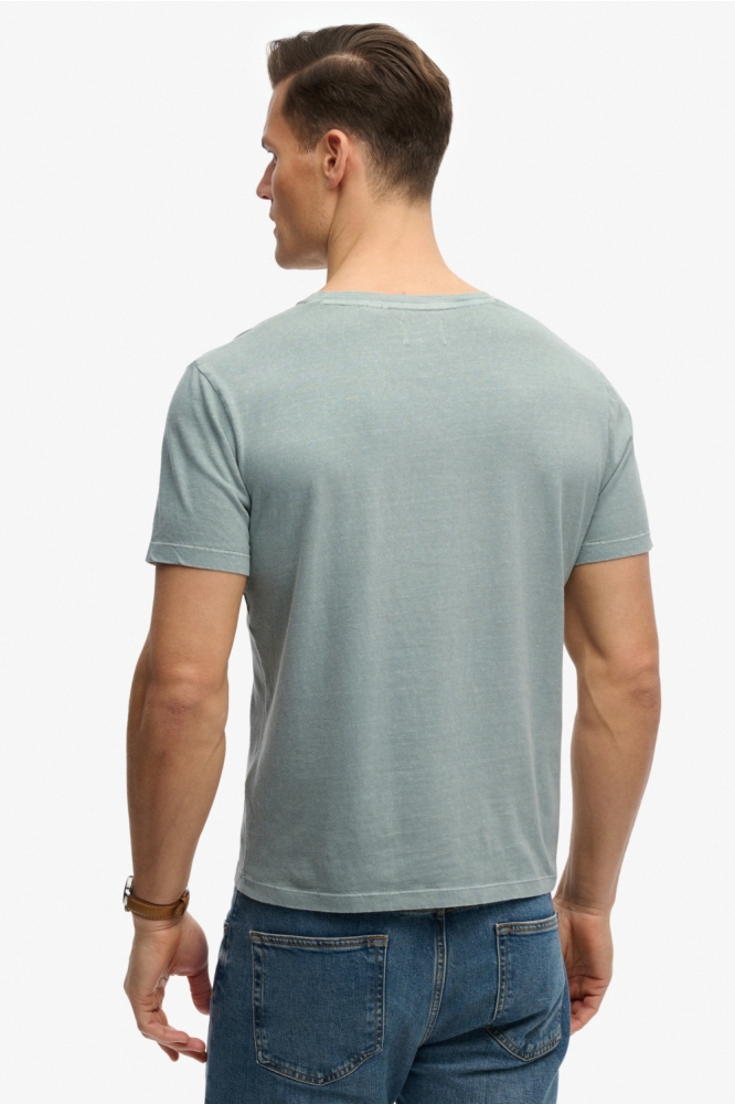 Superdry groene heren t-shirt | Model achteraanzicht