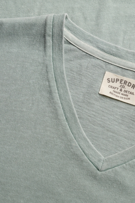 Superdry groene heren t-shirt | Close up