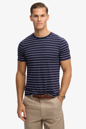 Superdry classic essential stripe tee Blauw