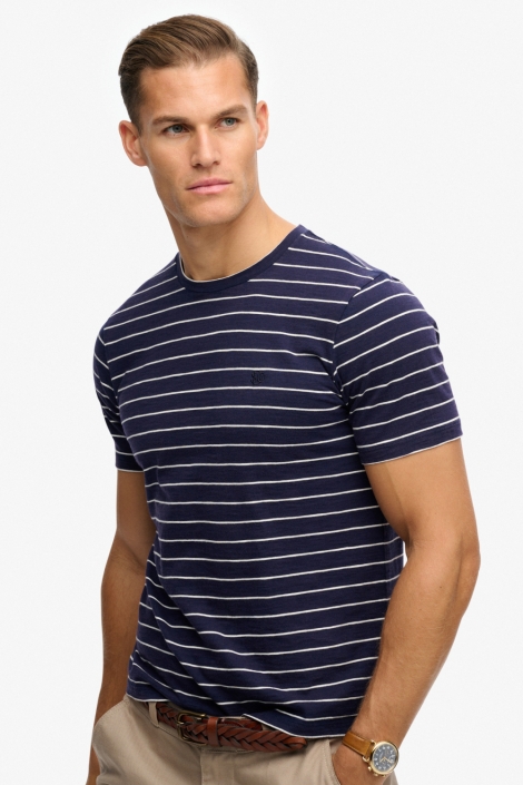 Superdry blauwe heren t-shirt | Model vooraanzicht