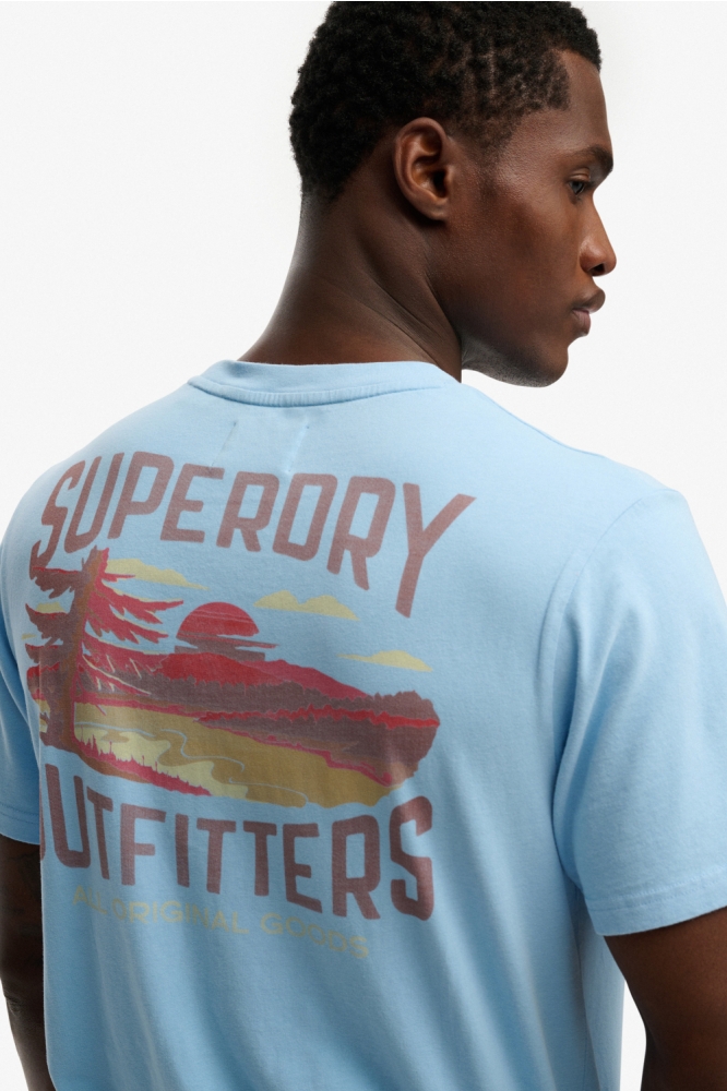 Superdry blauwe heren t-shirt | Kleurstaal