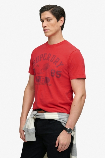 Superdry T-shirt VINTAGE PREP RELAX TEE M1012363A 54i flare red
