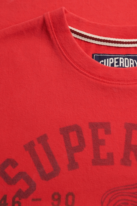 Superdry rode heren t-shirt | Close up