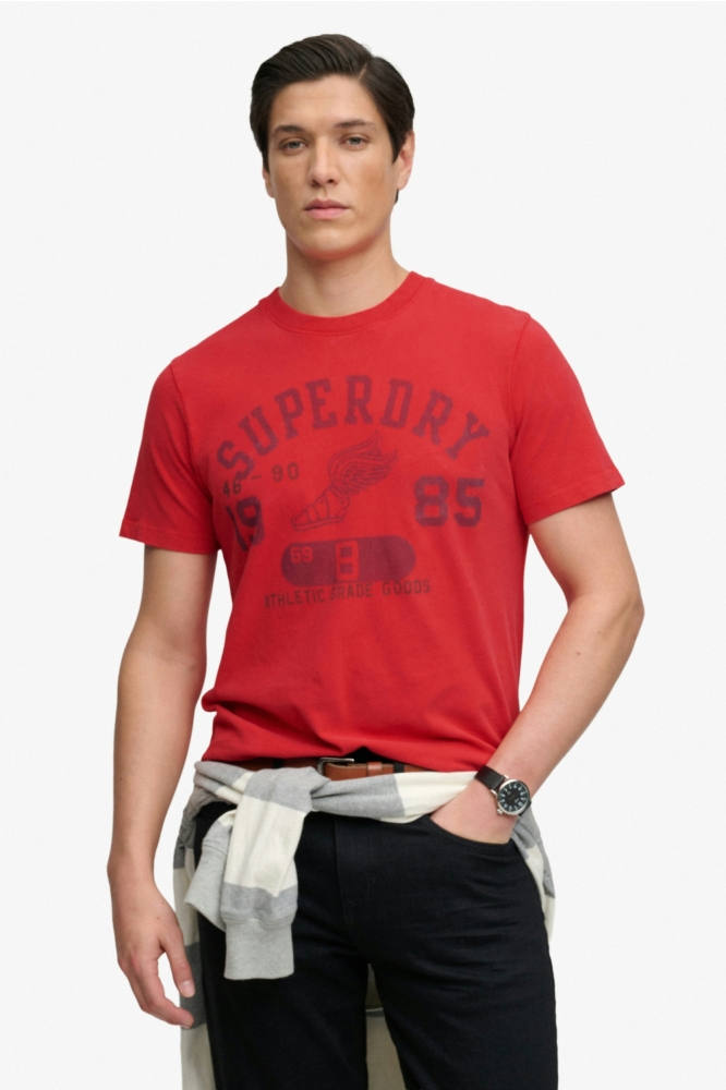 Superdry rode heren t-shirt | Model