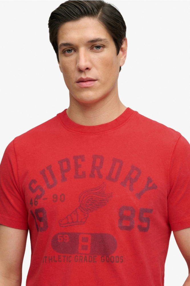 Superdry rode heren t-shirt | Close up
