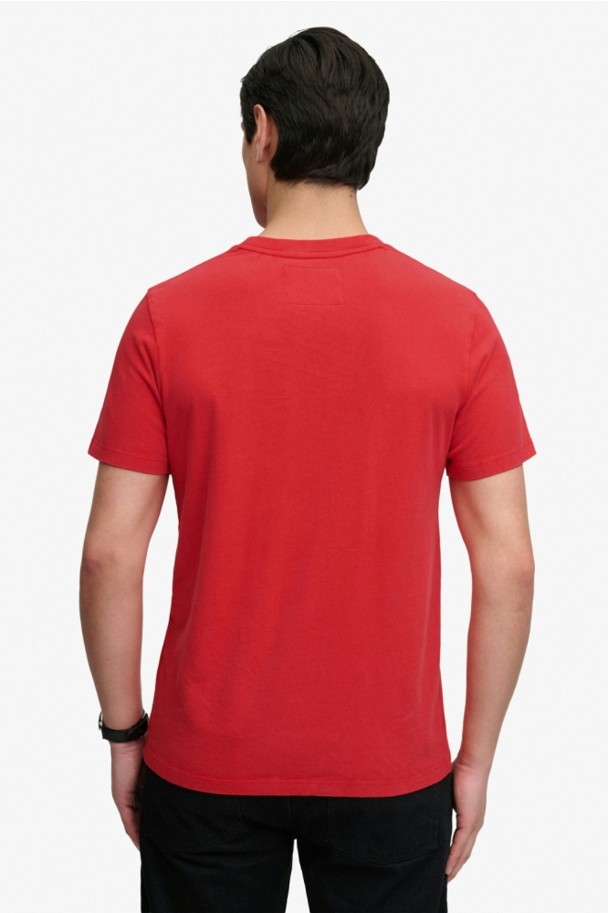 Superdry rode heren t-shirt | Model achteraanzicht