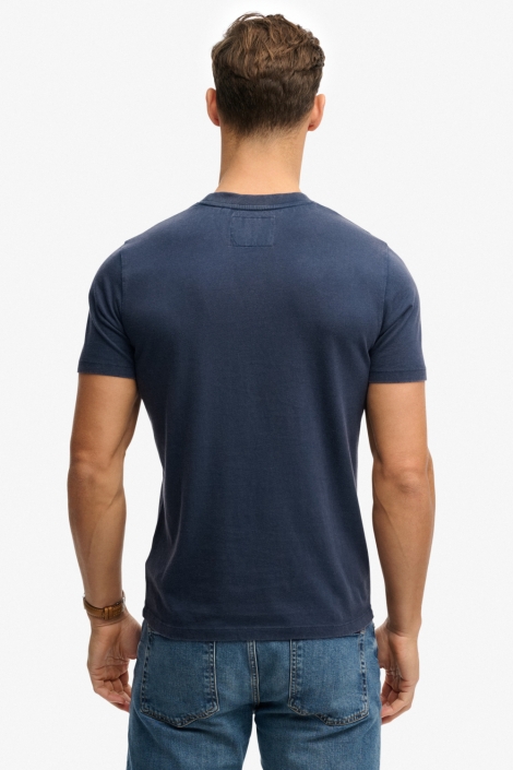 Superdry blauwe heren t-shirt | Model achteraanzicht