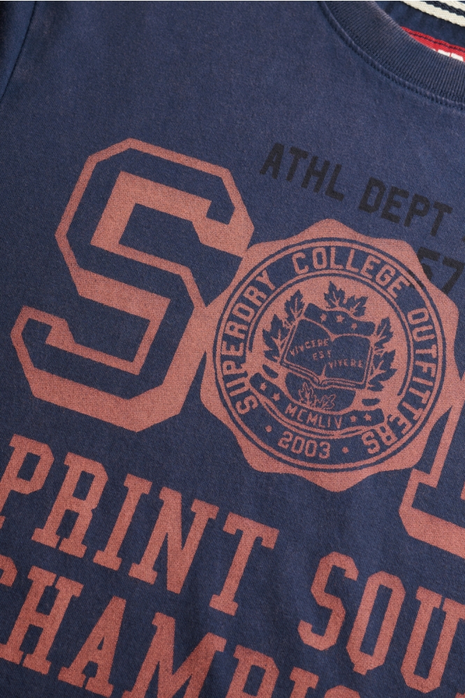 Superdry blauwe heren t-shirt | Kleurstaal