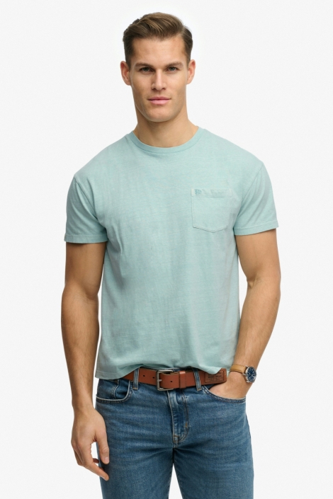 Superdry groene heren t-shirt | Model vooraanzicht