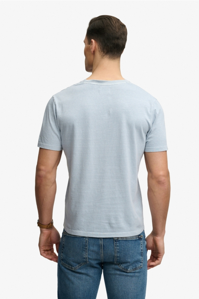 Superdry blauwe heren t-shirt | Model achteraanzicht