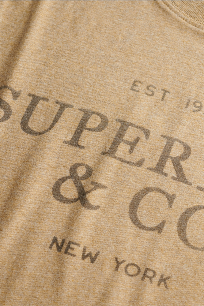 Superdry zand heren t-shirt | Kleurstaal